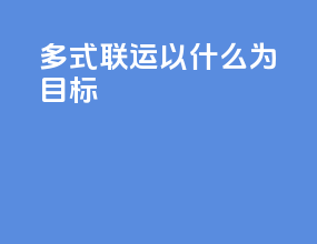 多式联运以什么为目标
