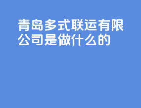 青岛多式联运有限公司是做什么的