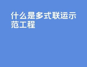 什么是多式联运示范工程