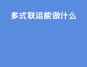 多式联运能做什么