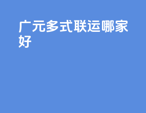 广元多式联运哪家好
