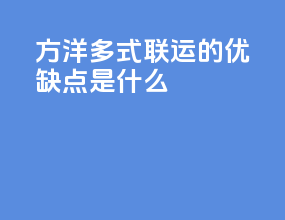 方洋多式联运的优缺点是什么