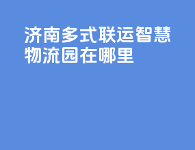 济南多式联运智慧物流园在哪里