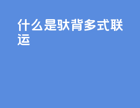 什么是驮背多式联运