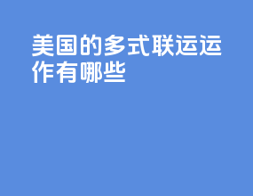 美国的多式联运运作有哪些
