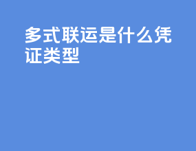 多式联运是什么凭证类型