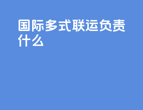 国际多式联运负责什么
