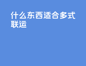 什么东西适合多式联运