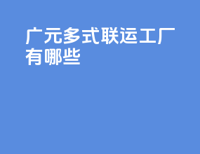 广元多式联运工厂有哪些