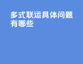 多式联运具体问题有哪些