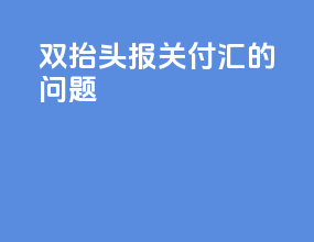 双抬头报关付汇的问题