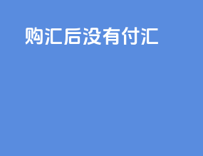 购汇后没有付汇