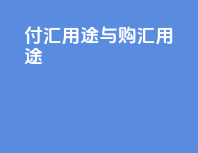 付汇用途与购汇用途