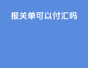 kj3报关单可以付汇吗