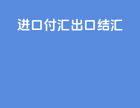 进口付汇 出口结汇