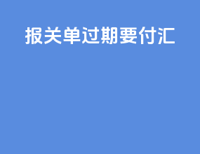报关单过期要付汇