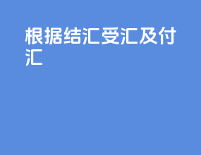 根据结汇受汇及付汇
