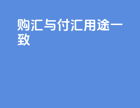 购汇与付汇用途一致