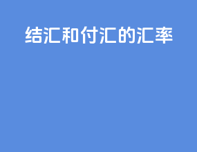 结汇和付汇的汇率