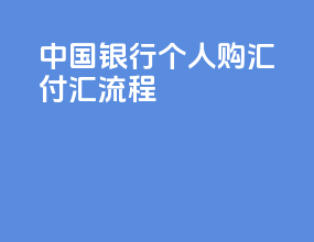 中国银行个人购汇付汇流程