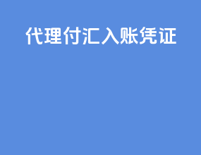 代理付汇入账凭证