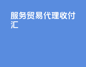 服务贸易代理收付汇