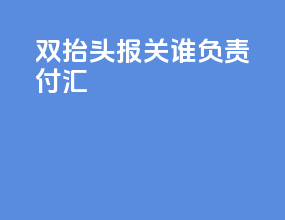 双抬头报关谁负责付汇