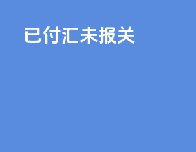 已付汇未报关