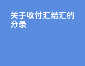 关于收付汇 结汇的分录