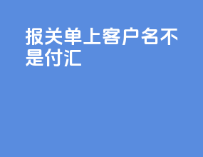 报关单上客户名不是付汇