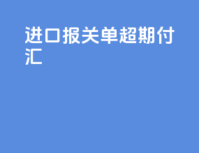 进口报关单超期付汇