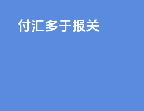 付汇多于报关