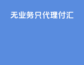 无业务只代理付汇