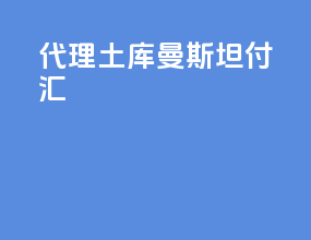 代理土库曼斯坦付汇