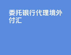 委托银行代理境外付汇
