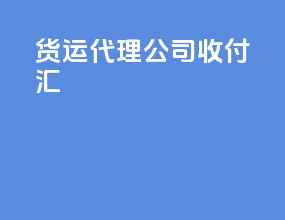货运代理公司收付汇