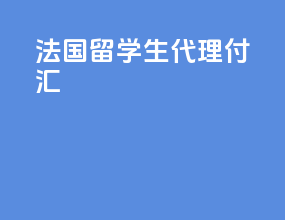 法国留学生代理付汇