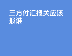 三方付汇报关应该报谁