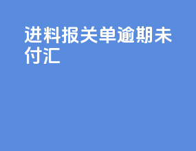 进料报关单逾期未付汇