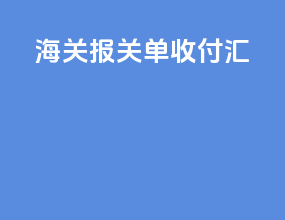 海关报关单收付汇