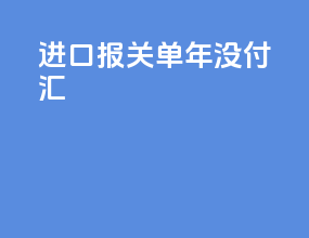 进口报关单2年没付汇