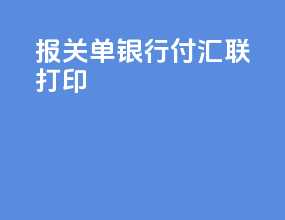 报关单银行付汇联打印
