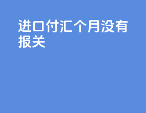 进口付汇3个月没有报关