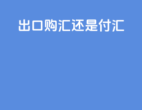 出口购汇还是付汇