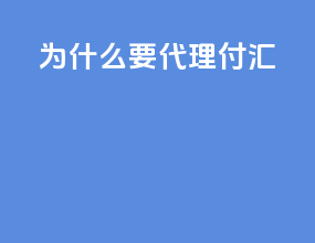 为什么要代理付汇