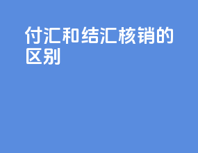 付汇和结汇核销的区别