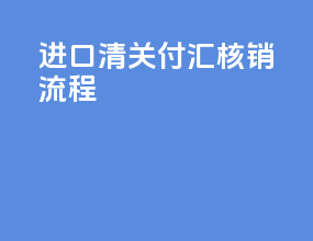 进口清关付汇核销流程