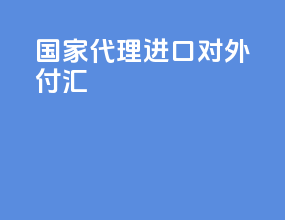 国家代理进口对外付汇