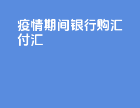 疫情期间银行购汇付汇