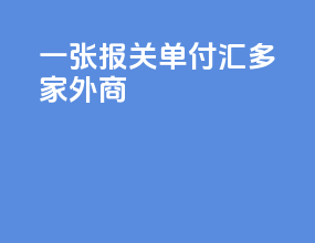 一张报关单付汇多家外商